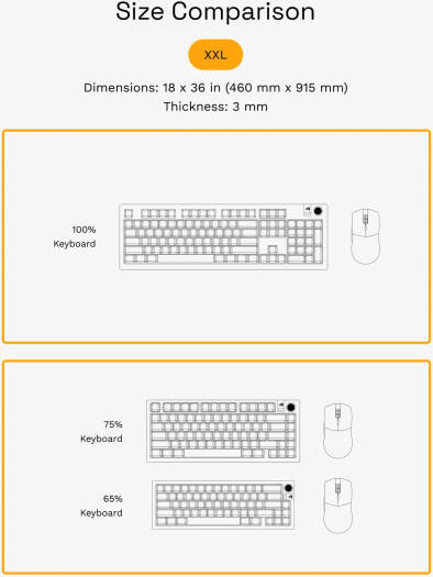 Glorious GMP 2 Gaming Mouse Pad, XXL, Black GLO-MP2-CLTH-STC-XXL-B