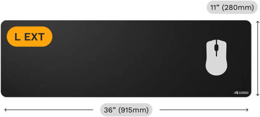 Glorious GMP 2 Edgeless Cloth Gaming Mouse Pad, Large, Black GLO-MP2-CLTH-EGL-LE-BLK