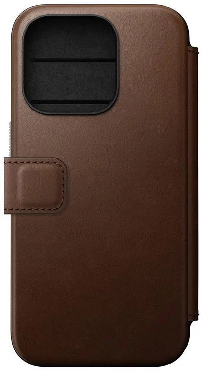 Nomad Modern Leather Folio Cover, - iPhone 15 Pro -NM01628385-brown