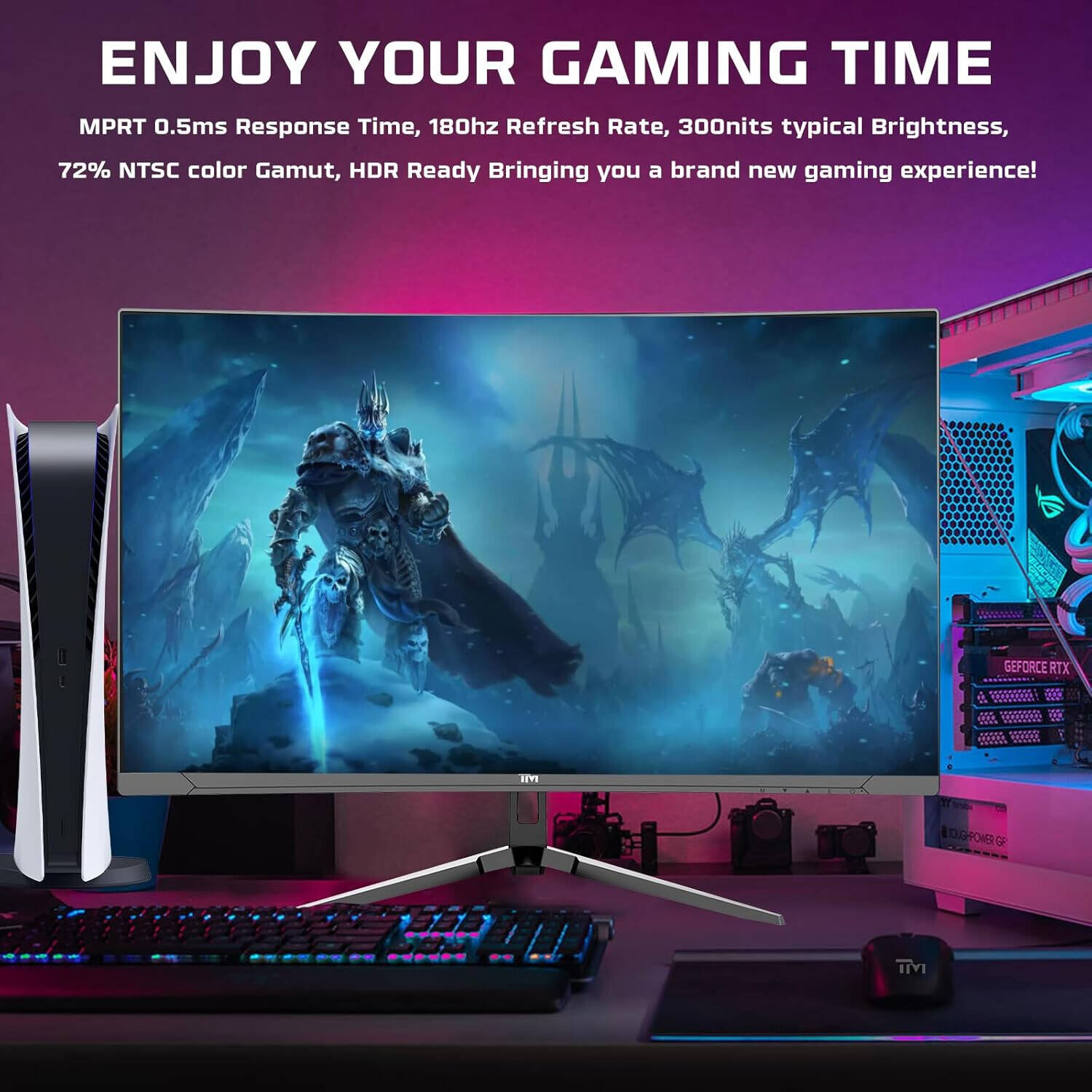 Twisted Minds TM27FHD180VA Curved Gaming Monitor, 27
