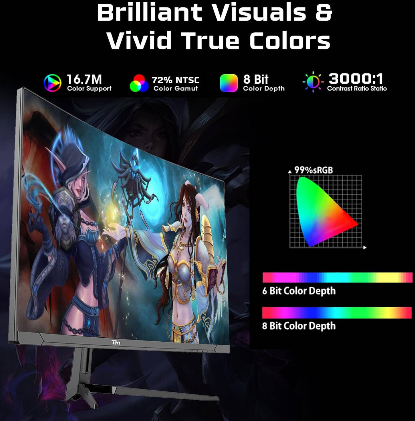 Twisted Minds TM27FHD180VA Curved Gaming Monitor, 27
