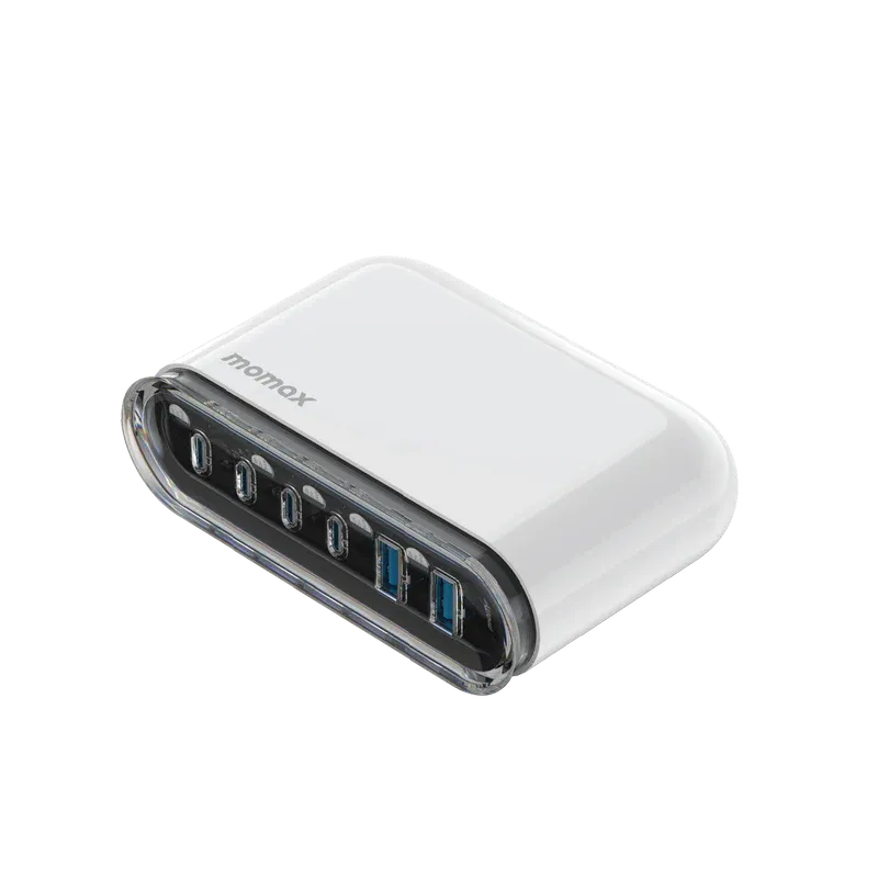 Momax 1-Charge Flow+ 6-Port GaN Desktop Charger 120W-UM55UKW