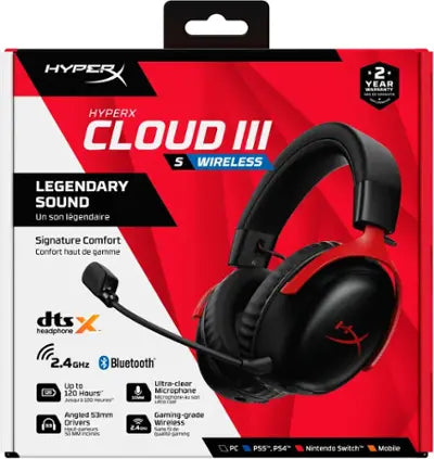 HyperX Cloud III S Wireless Gaming Headset for PC, PS5, PS4, Nintendo Switch, Mac, and Mobile