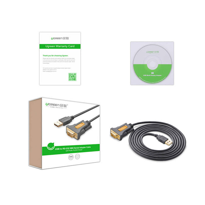 Ugreen USB to RS-232 DB9 Serial Adapter Cable 3M - 20223