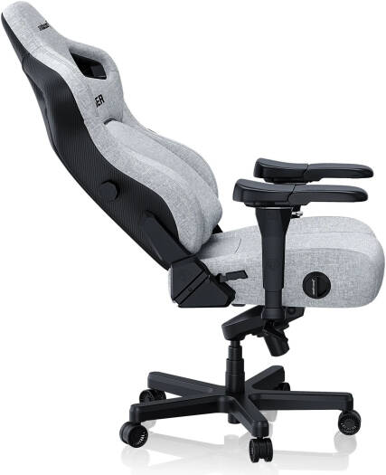 AndaSeat Kasier 4 Series Premium Gaming Chair, Linen Fabric, XL, Ash Gray | AD12YDDC-XLL-20-G-CF