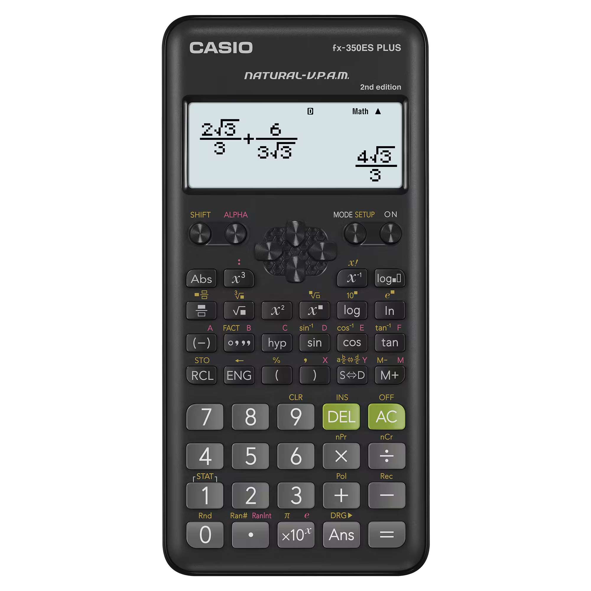 Casio Fx-350ES Plus-2 Standard Scientific Calculator- BLACK