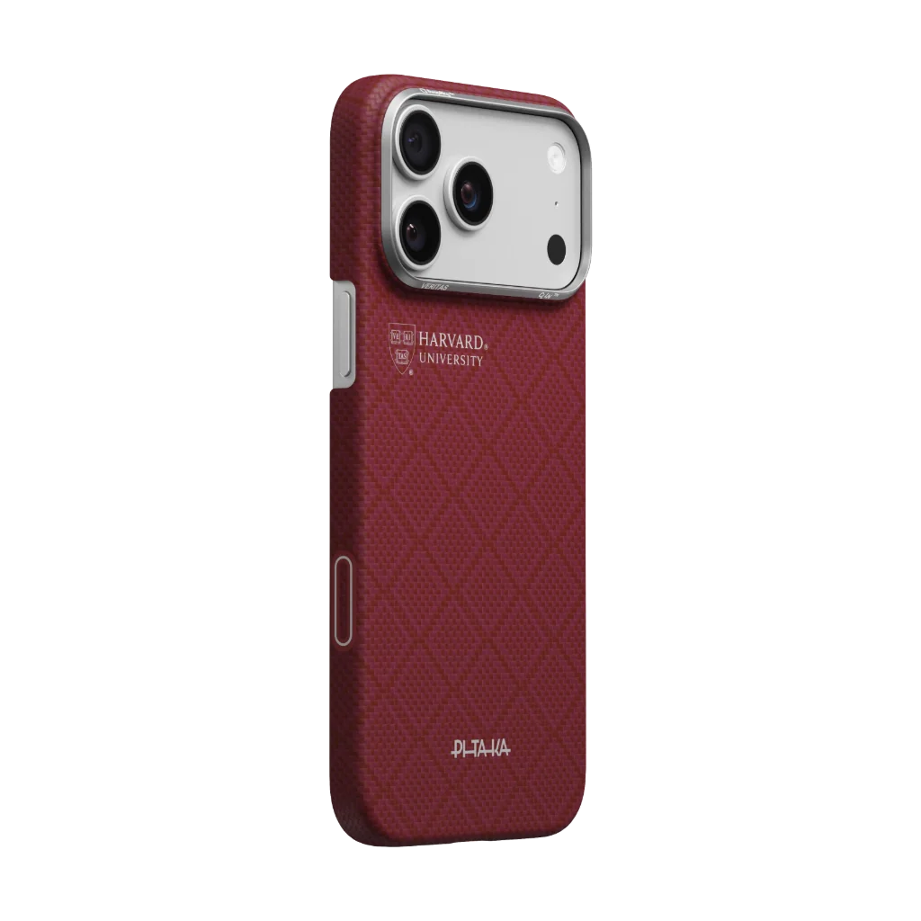 Pitaka iPhone 17 Pro Max Case - Harvard Crimson