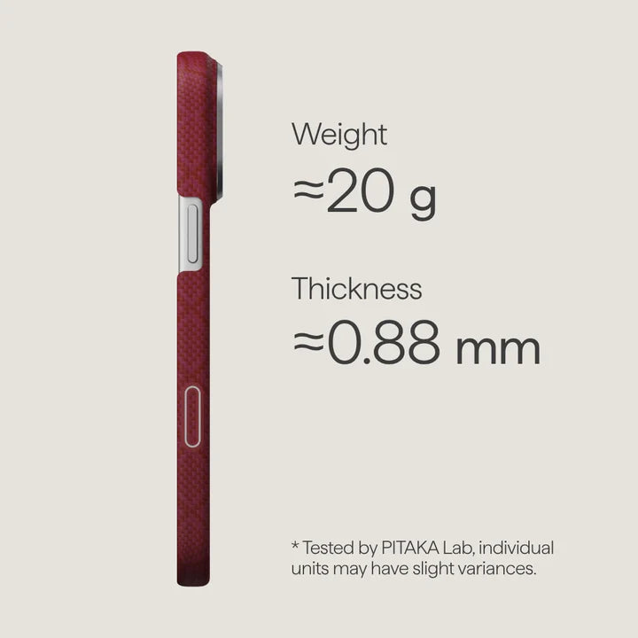 Pitaka iPhone 17 Pro Case - Harvard Crimson