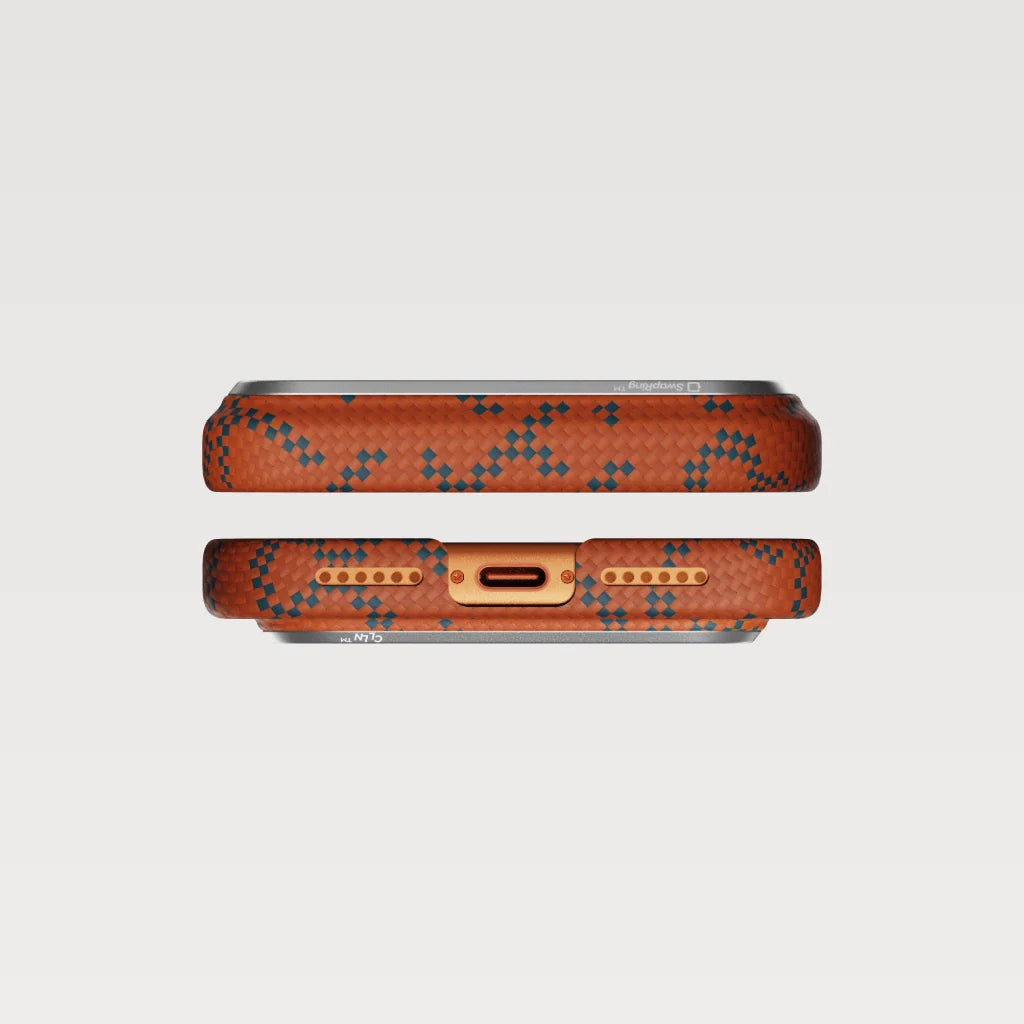 Pitaka iPhone 17 Pro Max Case - Leaping - Blue Orange