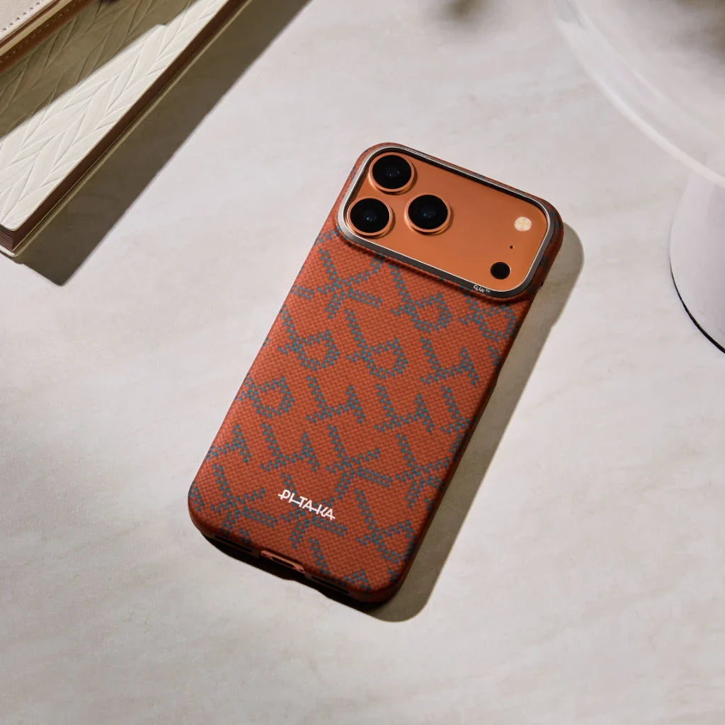 Pitaka iPhone 17 Pro Max Case - Leaping - Blue Orange