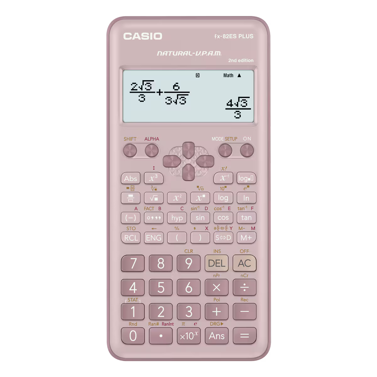 Casio Fx-82ES Plus-2 Standard Scientific Calculator- PINK