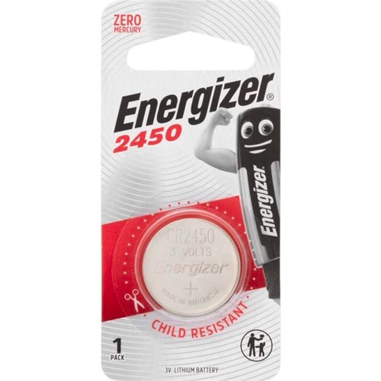 Energizer ECR2450 CR2450 Lithium Coin Batteries 3V