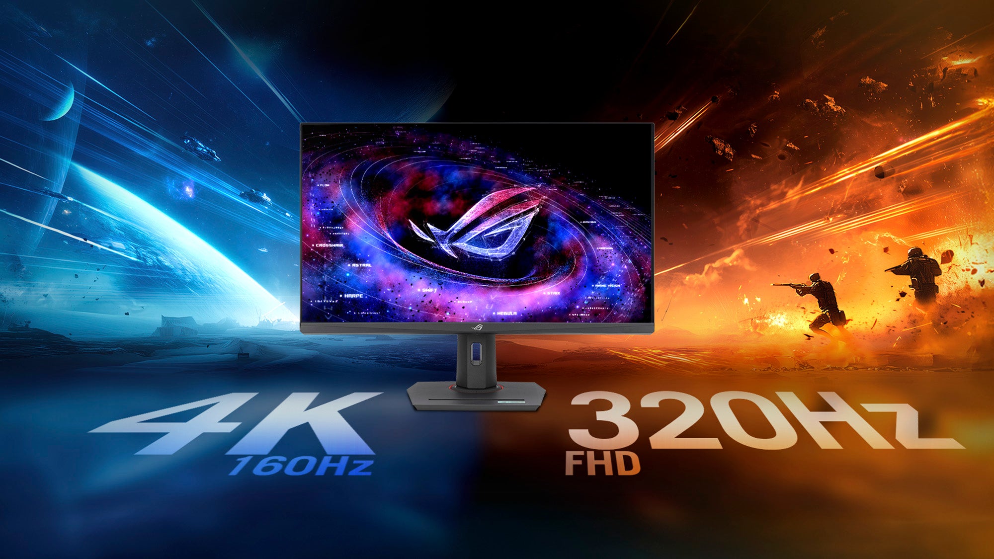 ASUS ROG Strix Gaming Monitor –XG32UCG 32-inch 3840x2160, dual mode (4K 160Hz/ FHD 320Hz), 0.3ms