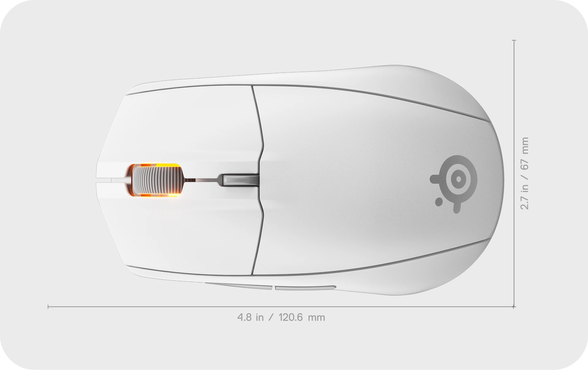 SteelSeries Rival 3 Gen 2 Wireless Mouse, Symmetrical Shape, 6 Buttons,2.4GHz / Bluetooth Connection, White | 62524