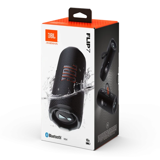 JBL Flip 7 Bluetooth Speaker, Black