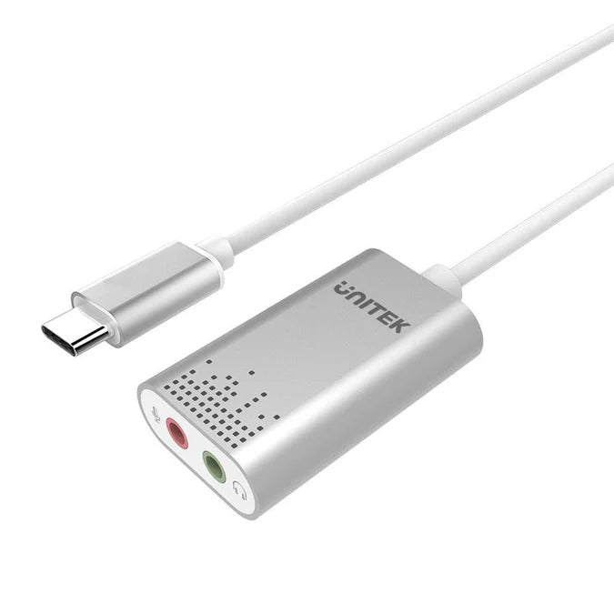 Unitek USB-C External Sound Card Adapter for Stereo Audio - Y-248